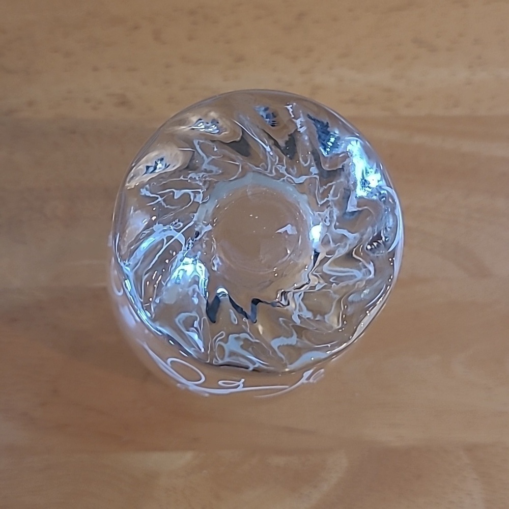 SMALL CLEAR GLASS TUMBLER Swirl Detail Whisky Shot Glasses, Set of 4 - Picture 8 of 14